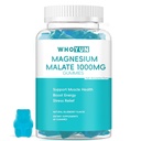 Masmorras de malato de magnésio 1000mg, mastigações de magnésio de absorção melhoradas Suplemento com ácido malico para aumento de energia e saúde muscular, 60 contagem
