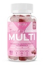 SUKU Teen Girl Multivitamin Gummies – Vitaminas A, B12, C, D3, E, Biotina & Zinco – Suplemento vegetariano sem açúcar para pele, energia, Imune & Saúde Óssea – Cherry Flavor – 60 Contagem