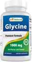 Melhor Naturals Glycine Suplemento 1000 Mg para produção de energia, 180Count