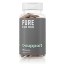 Puro para homens T-Support Supplement □ Vegetarian Total Support for Men with Maca, Vitamina D, & Ashwagandha, Muscle Health □ Endurance, Força, Foco, & Suporte Energético