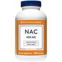 A Vitamina Shoppe NAC N-Acetil-L-Cysteine - Promove a Saúde Cellucor, Imune & Antioxidante Suporte - 600 MG (200 Cápsulas)