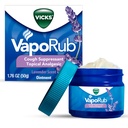 Vicks VapoRub, Lavanda Scent, Supressora de Tosse, Esfrego tópico no peito & Pomada analgésica, Vapores de Vicks medicados, Alívio da Tosse Devido ao frio, dores & dores, 1,76 onças