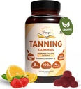 Pastilhas de bronzeamento, Pastilha diária com beta-caroteno e vitamina C & Astaxantina, Suplemento de bronzeamento natural, Vegan, Não-GMO - 180 Pastilhas – Pacote de 3