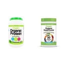 Orgain Organic Plant-Based Protein Powder + Superalimentos Greens Powder Bundle (1.59lb + 0.62lb)