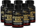 FREZZOR Astaxantina Preto com UAF1000+ Super Antioxidante, Suporta Coração, Olho e Saúde do Cérebro, Anti-envelhecimento Skincare & Proteção Celular, 12mg Astaxantina por Servir, 360 Softgels, 6 Mês de Fornecimento