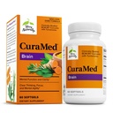 Terry Naturalmente Curamed Cérebro - Suplemento dietético para apoiar a clareza e o foco - Suplemento de saúde cerebral com Curcumina e óleo essencial açafrão para ajudar a concentração - 60 Softgels