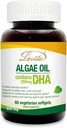 Lovita óleo de algas, planta baseada DHA alternativa ao óleo de peixe, Vegan Omega 3 com DHA 200 mg, 60 Vegetarian Softgels