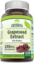 Herbal Secrets Suplemento de Extrato de Sementes de Uva 250 Mg por Servindo 120 Cápsulas Veggie