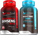 Korean Red Panax Ginseng 1500mg - Ginseng de alta potência para energia, desempenho e suporte imunológico para homens e mulheres - Night Time Peso Suplemento com Melatonina para apoiar sono e metabolismo