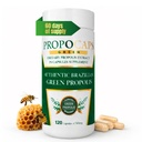 Beelife Green Propolis Cápsulas - 100% Verde Própolis e Bee Pollen Cápsula Suplemento - Extrato Própolis, Autêntico Brasileiro - Certificado ISO 22000, Kosher (120 Cápsulas)