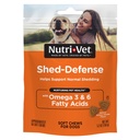 Nutri-Vet Shed defesa suave mastiga para cães, pele e casaco Suplemento para cães, Omega 3 de óleo de peixe, tratamento de alívio da pele seca e comichão, Cachorrinho Essenciais, 60 mastigação macia