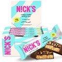 Nick's Protein Bares Crispy Cookie Chocolate, alta proteína, baixas calorias, baixo carboidrato, Keto Friendly Snacks Não adicionado açúcar (Multipack 12 bares x 50g), sabor Crispy Cookie