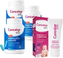 CONCEITO PLUS Mens Pacote de fertilidade 3 meses fornecer suplementos de vitamina de fertilidade para homens 3 x 60 contagem e fertilidade Lubrificante 2,5 onça