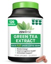 Zenwise Health Green Tea Extract Cápsulas para Homens e Mulheres - EGCG Suplemento com Verde Coffee Bean Extract Boosts Energia e memória - Suporte imunológico para a pele, Cérebro & Saúde Hearth - Vegan - 120 Contagem