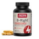 Jarrow Fórmulas B-direita - 100 Veggie Caps - Baixa Odor Fórmula Complexa de Vitamina B - Suporte de Energia e Metabolismo - Promove Cérebro, Coração e Saúde Cardiovascular - 100 Serviços