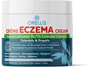 Creme de Eczema com farinha de aveia coloidal orgânica, Calendula & Própolis, Natural Eczema Relief Pomada Face & Corpo. Alívio de Coceira Instantânea, Loção de Dermatite Crianças e Adultos. Irritações na pele.