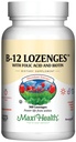 Maxi Health Vitamina B12 Lozenges com Ácido Fólico e Biotina - Sublingual B12 Vitaminas Strawberry Flavor - Vegetarian Kosher B 12 Vitamina para Produção de Células de Sangue Vermelho e Energia (360 Contagem)