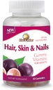 Rise-N-Shine cabelo & unhas Gummy Vitaminas - pastilhas à base de pectina para mulheres e homens com vitaminas, biotina, colagénio e mais - 30 contagem