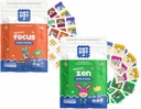 NATPAT FocusPatch (1 pacote) e ZenPatch (1 pacote) Pacote - 24 Focus Enhancing Stickers e 24 Calm Enhancing Stickers - Chemical Free, Natural Relief for Focus and Mood Support