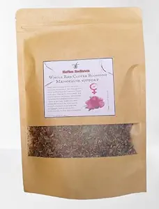 Suplemento de ervas de radiação nativa - Blossoms vermelho Clover, 1 oz, Apoio à menopausa, Baseado em plantas, Pó, Único frasco, Flashes quentes, Saúde cardiovascular e óssea