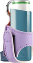Beautyflier Asma Inhaler Holder PU Leather Travel Handy Holder para adultos e crianças, Inhaler não incluído