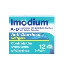 Imodium A-D Diarrhea Relief Softgels with Loperamida HCl, Antidiarreia Medicine to Help Control Sintomes of Diarrhea Devido a Aguda, Diarréia do Viajante, HSA/FSA Elegível, 12 ct