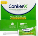Canker-X Boca dolorido Gel, rápido alívio da dor e cura para feridas Canker, mordidas de carne e abrasões orais, gel de alívio da dor oral, Benzocaína livre e álcool, adultos e crianças 6+ Anos, 0,28 fl oz