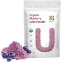 Unleash'D orgânico suco de mirtilo em pó 16 oz 100% puro alimento verde natural, rico em antioxidantes e vitaminas, aids digestão e aumentar a função imune