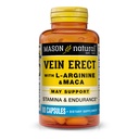 MASON NATURAL Vein Erect com L-Arginina e Maca - Suporta Saúde Sexual e Vascular, Suplemento para Varizes Veias e Veias Aranhas, 80 Cápsulas