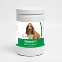 saudável raças basset cão salmão óleo macio mastiga 120 contagem