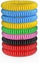 12 Pacote Pulseiras Mosquito, Bandas Mosquito para Adultos e Crianças com Individualmente Envolto & DEET Pulseiras livre, natural e impermeável Pulseiras Citronella para Camping Caminhadas