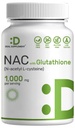 SUPPLEMENT DEAL NAC Supplement (N-Acetil Cysteine) 1000mg por serviço com Glutationa reduzida, 240 Cápsulas – Suporte antioxidante para a saúde imunológica, pulmão, e função hepática
