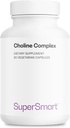 Superesmart - Complexo de Colina (Patente & Alta Força) - com Colina Bitartrato, GPC Colina & CDP Colina - Suplementos de Colina de Alta Potência - Não-GMO e Glúten Grátis - 60 Cápsulas Vegetarianas