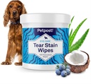 Pentpost Tear Stain Remover Wipes para cães 100 Count Gentle Eye Wipes com Juniper Berry & Coconut