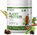 INLIFE proteína vegetal em pó - Ervilha, Quinoa & Arroz Castanho - 25g proteína - Ashwagandha, chá verde e extrato de semente de uva - Suplemento (500 g, Chocolate)