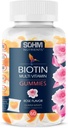 SOHM Gummies Biotin, chicletes Biotin para cabelos saudáveis, pele e unhas - Gummies Multivitamin para adultos, suprimentos para homens, Mulheres