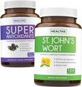 Antioxidantes & St. John's Wort (fornecimento de 2 meses) Serenity Antioxidant Blend - Super Antioxidantes - poderoso Super Food Daily Blend (120 Caps) & St. John's Wort - poderoso 9000mcg Extract (120 Caps)