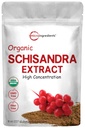 Extrato orgânico de Schisandra pó, 8 onça, Adaptogen tradicional e preenchimento livre, Pure Schisandra Suplemento, Suporta Detox de fígado e Saúde Cognitiva, Sem OGM