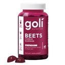 Goli Suplemento Nutricional, Beterrabas Cardio Gummy - 60 Contagem - 100mg CoQ10 & Extrato de raiz de beterraba - Gluten-Free, Vegan, Não-GMO, e Gelatina-Free.
