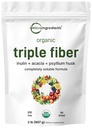 Micro Ingredientes Orgânico Triplo Pó de Fibra, 2lb Prebiótico Natural para apoiar Digestivo & Gut Saúde □ Solúvel, Facilmente Digestível □ Sem sabor, Vegan