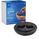 Medline Bluetooth Recarregável OTC Aparelhos auditivos, in-the-ear, 4 configurações ambientais, resistente à água, volume ajustável, leve a moderada perda auditiva, redução de ruído, aparelhos auditivos earbud