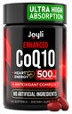Alta Absorção CoQ10 500MG - Co Q 10 Suplemento 120 Softgels para Saúde do Coração e Produção de Energia - Melhorado CoQ10 Suplementos Nutricionais com Coenzima Q10 - Alternativa para coq10 400mg softgels