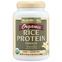 NutriBiotic Certified Organic Rice Protein Vanilla, 1 Lb. 5 Oz □ Baixo carboidratado Vegan Protein Powder □ Raw, Certified Kosher & Keto Friendly