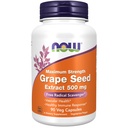 Now Supplements, Grape Seed Extract, Maximum Strength 500 mg (um extrato altamente concentrado com um mínimo de 90% de polifenóis), 90 Veg Cápsulas