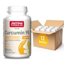 Jarrow Formulas Curcumina 95 500 mg, Extrato de Curcumina Turmérica para Apoio Antioxidante, Suporte Osso e Conjunto Suplemento dietético, 120 Cápsulas Veggie, Até 120 Servões, Embalagem de 12