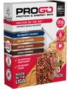 ProGo barras de proteína, baixo açúcar, Snacks de proteína alta (até 21g) - 95% isolato puro para crescimento muscular mais rápido e recuperação, baixa caloria, manteiga adoçada w/peanut e mel cru (4-count, Starter Pack)