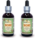 Noni (Morinda Citrofol) Glicerita, Frutos Orgânicos Secados Extrato Líquido Livre de Álcool (Nome da marca: HerbalTerra, Feito orgulhosamente nos EUA) 2x2 fl.oz (2x60 ml)
