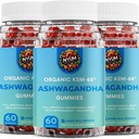 NYUM NutritionTM Organic KSM-66 Ashwagandha Gummies, 3-Pack, Bagas Selvagens Misturadas