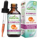 Por que não Natural Vitamina B Complexo líquido gotas - Suplemento para as mulheres - Vegan e formas sublinguais de B1 B2 B3 B5 B6 Folato de Biotina e cholina - Mais mistura para suporte energético