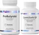 Tesseract Gut & Imune Suporte Pacote – ProButirate 600mg & QuerciSorb Quercetin 400mg, 120 + 90 Cápsulas, Hipoalergênico, Gastrointestinal e Imune Saúde